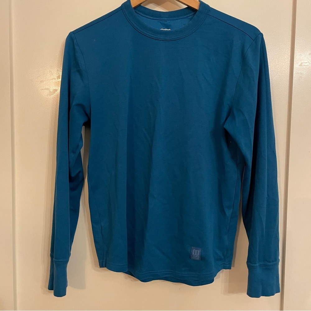 Topo Designs Long Sleeve Packable Tech T Shirt Sz M